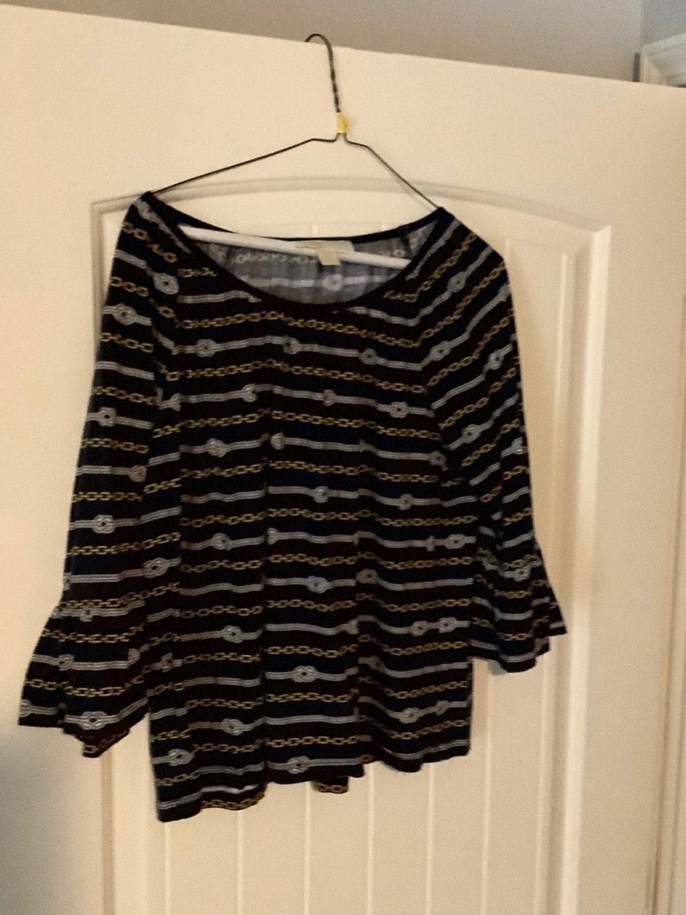 Michael KORS  Navy chain print top large